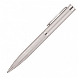 Metal Promotional Pens - Stripe Silver Ballpoint Pen