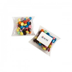 Choc Beans in PVC Pillow Pack 50G (Corporate Colours)