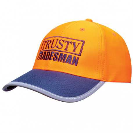 Caps - Luminescent Safety Cap with Reflective Trim