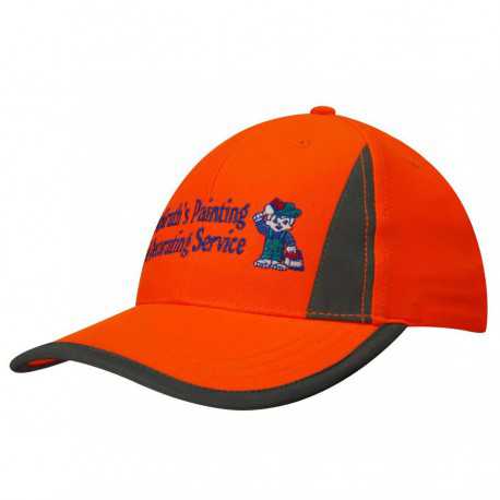 Caps - Luminescent Safety Cap with Reflective Inserts and Trim