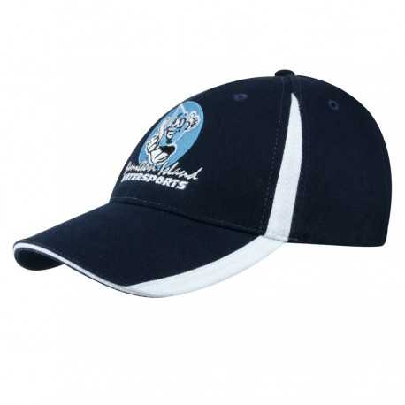 Caps - Brushed Heavy Cotton Cap with Inserts on the Peak & Crown