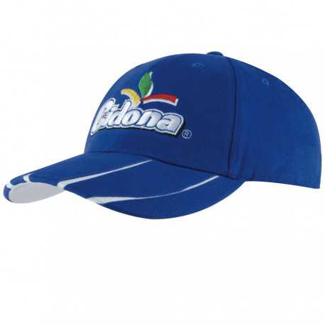 Caps - Brushed Heavy Cotton Cap with Laminated Two-Tone Peak