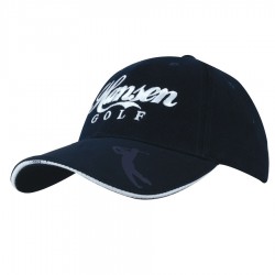 Brushed Heavy Cotton Cap with Embossed Pu Peak