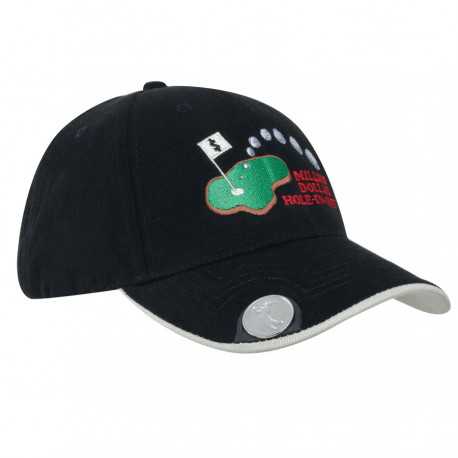 Caps - Brushed Heavy Cotton Cap with Magnetic Ball Marker on Peak
