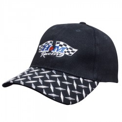 Brushed Heavy Cotton Cap with Checker Plate on Peak