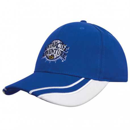 Brushed Heavy Cotton Cap with Curved Peak Inserts