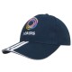 Caps - Brushed Heavy Cotton Cap with Two Striped Peak and Sandwich