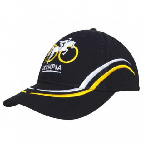 Caps - Brushed Heavy Cotton Cap with Curved Embroidery on Crown and Peak