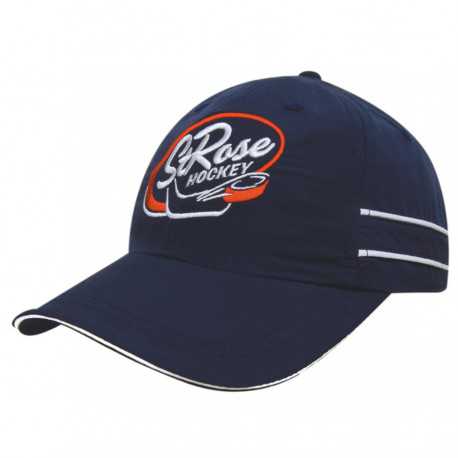 Caps - Microfibre Sports Cap with Piping and Sandwich