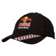 Caps - Brushed Heavy Cotton Cap with Racing Ribbon On Peak & Closure