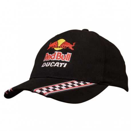 Caps - Brushed Heavy Cotton Cap with Racing Ribbon On Peak & Closure
