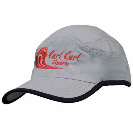 Caps - Microfibre Sports Cap with Trim on Edge of Crown & Peak