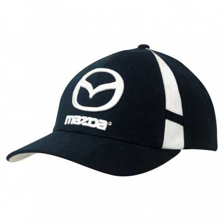 Caps - Brushed Heavy Cotton Cap with Crown Inserts & Contrasting Peak Under & Strap