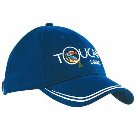 Caps - Brushed Heavy Sports Twill Cap with Double Stripe
