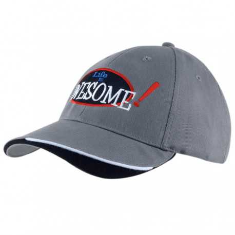 Caps - Brushed Heavy Cotton Cap with Indented Peak