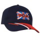 Caps - Brushed Cotton Cap with Tri-Coloured Peak