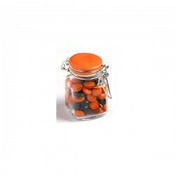 Choc Beans in Glass Clip Lock Jar 80G (Corporate Colours)