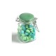 Lollies in Buckets & Jars - Corporate Coloured Humbugs in Glass Clip Lock Jar 80G