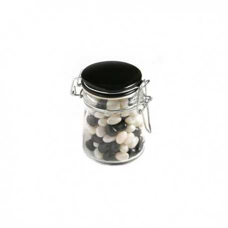 Promotional Jelly Beans - Jelly Beans in Glass Clip Lock Jar 160G (Mixed Colours or Corporate Colours)