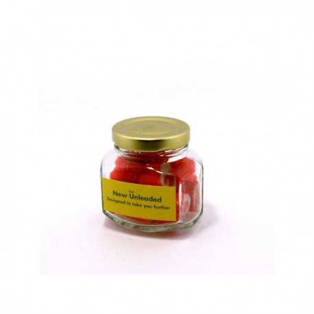 Lollies in Buckets & Jars - Personalised Rock Candy in Squexagonal Jar 65G