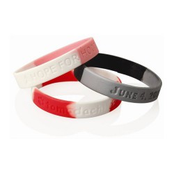 Novelties - Sectional Coloured Debossed Silicone Wristband