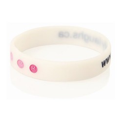 Debossed Colour-filled Silicone Wristband