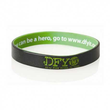 Novelties - Inside Print and Outside Colour Infill Silicone Wristband