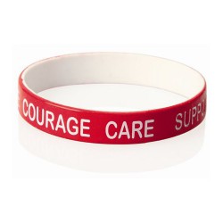 Novelties - Printed Silicone Wristband w/Different Colour Inside