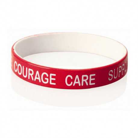Novelties - Printed Silicone Wristband w/Different Colour Inside
