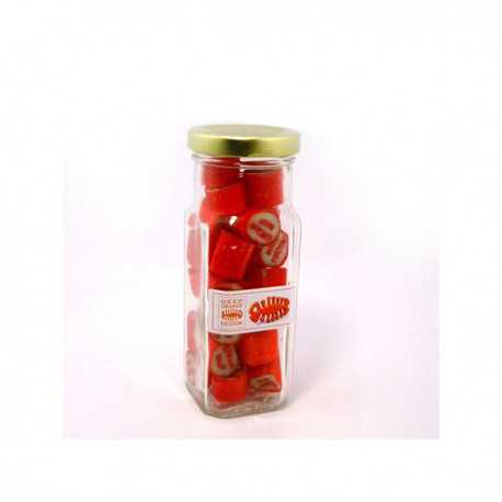 Lollies in Buckets & Jars - Rock Candy in Glass Tall Jar 150G