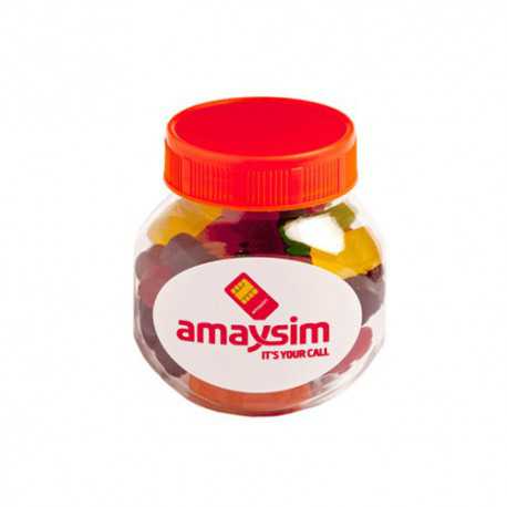 Promotional Jelly Beans - Plastic Jar Filled with Jelly Babies 135G