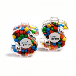Acrylic Dollar Filled with Mini M&Ms 40G
