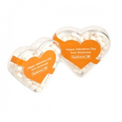 Acrylic Heart Filled with Mints 50G