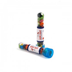 Test Tube Filled with Choc Beans 40G (Mixed Colours)