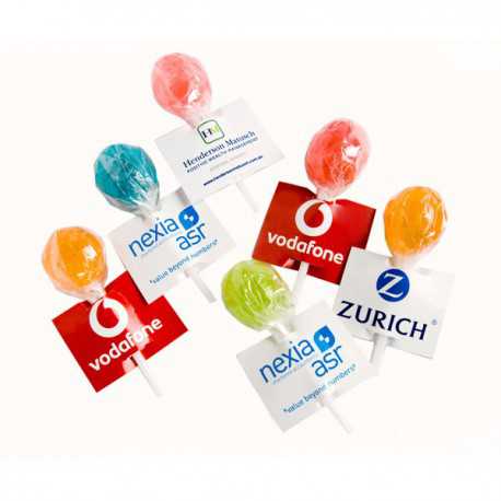 Promotional Lollies - Ball Lollipop (Mixed Colours)