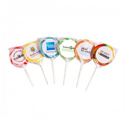 Promotional Lollies - Medium Candy Lollipop (Mixed Colours)