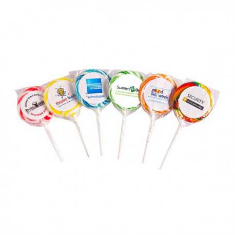 Promotional Lollies - Medium Candy Lollipop (Mixed Colours)