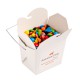 Promotional Chocolates - White Cardboard Noodle Box with M&Ms 100G