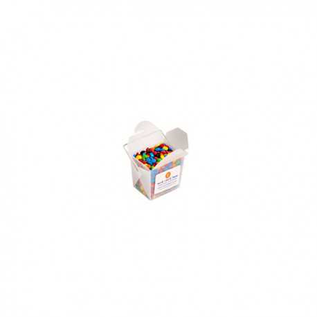 Promotional Chocolates - Frosted Pp Noodle Box Filled with M&Ms 100G