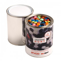 Paint Tin Filled with Choc Beans 1Kg (Mixed Colours)
