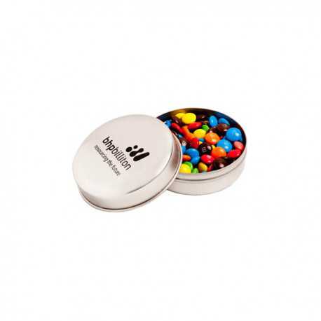 Sweets in Tin Packs - Candle Tin Filled with M&Ms 50G