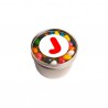 Small Round Acrylic Window Tin Fillled with Jelly Beans 170G (Mixed Colours or Corporate Colours)