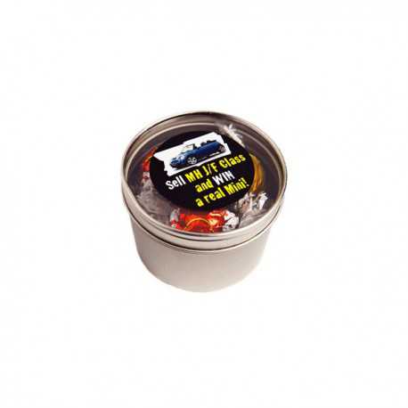 Sweets in Tin Packs - Small Round Acrylic Window Tin Fillled Lindor Balls X 5