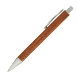 Plastic Promotional Pens - Wooden Portofino Ballpoint