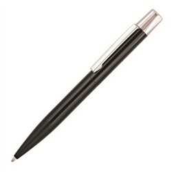 Metal Promotional Pens - Financier Laquer Black Metal Ballpoint