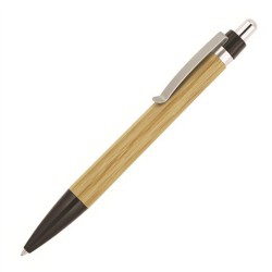 Metal Promotional Pens - Bamboo Retractable