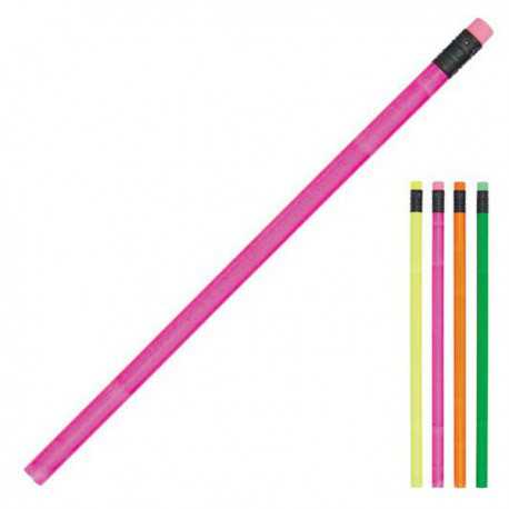 Pencils - Neon Pencil (Non Sharpened w/Eraser)