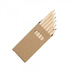 Eco Coloured Hafl Sized Pencils 6pk