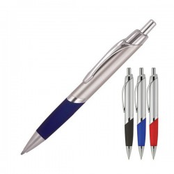Plastic Promotional Pens - Marc Silver Ballpoint