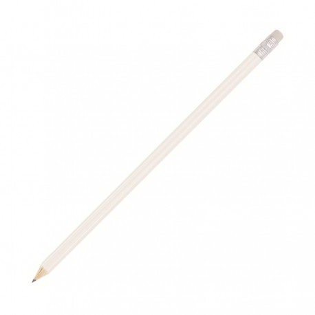 White Sharpened Pencil w/Eraser